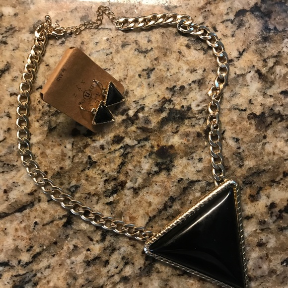 COPY - COPY - Costume jewelry earring &chain with stone … - Picture 2 of 3